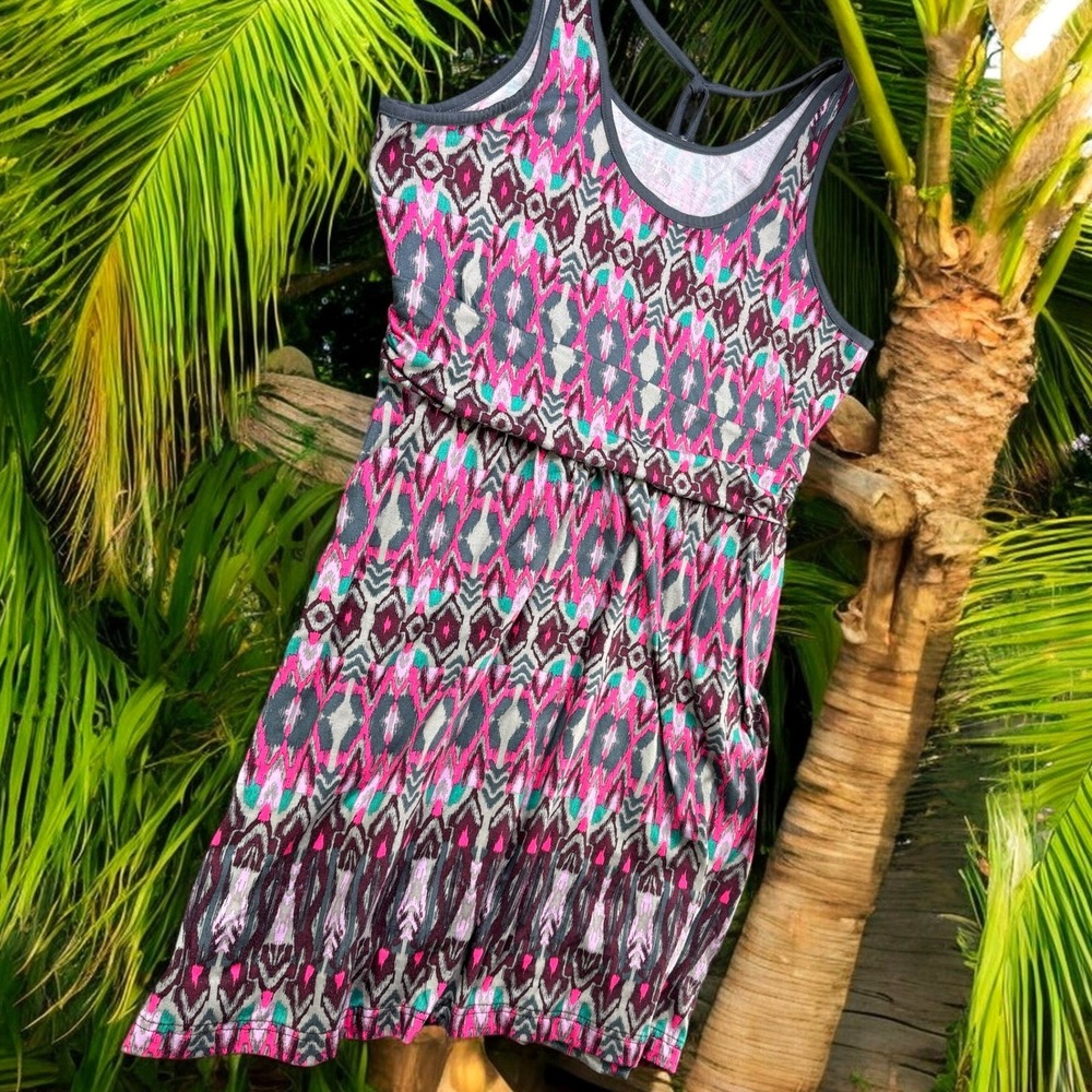 Mountain Hardwear Dress Women XL Multi‎ Color Aztec Ikat Geometric Print Tank